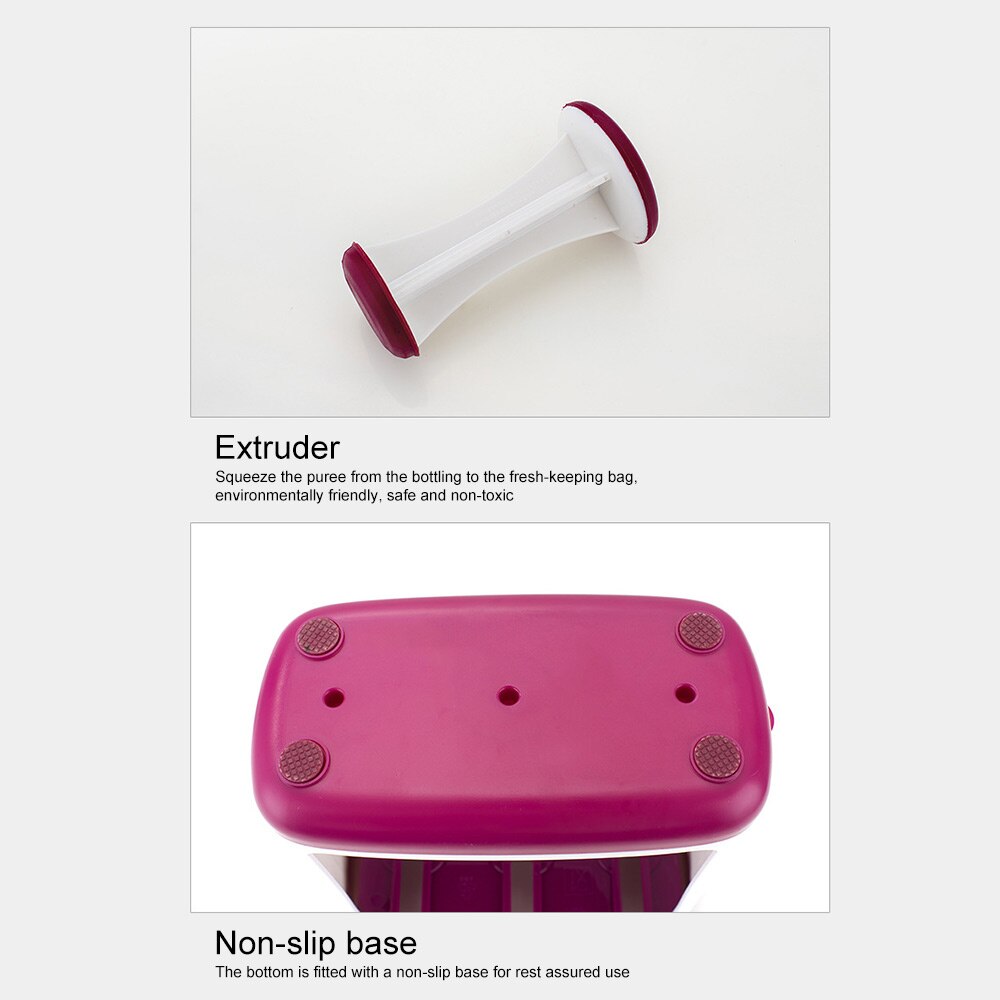 Baby Food Maker Food Squeeze Station Infant Feeding Containers Baby Fruit Puree Packing Machine Toddler Solid Juice Maker