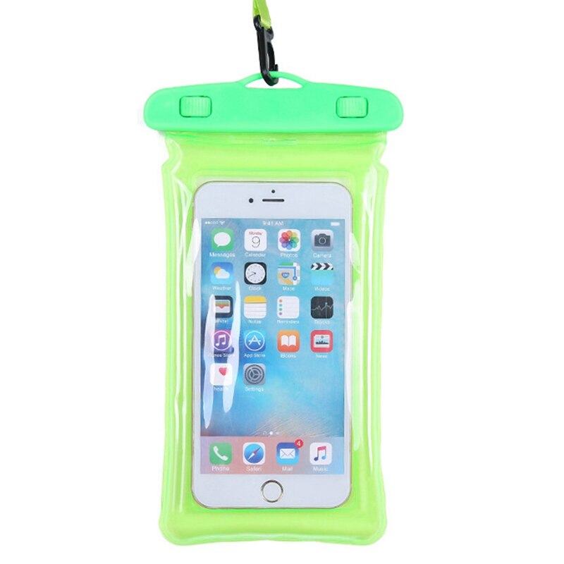 Universal Waterproof Phone Bag Swimming Phone Pouch Diving Underwater Photo Taking Phone Case for iPhone Samsung Huawei: Green