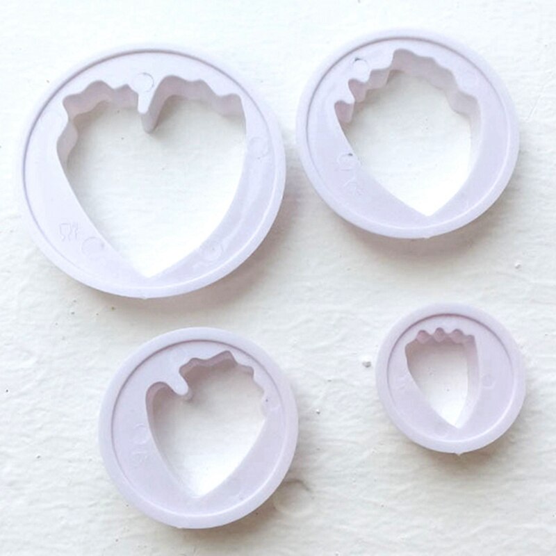 4Pcs/Set Peony Flower Petal Shape Cutter Fondant Cake Sugar Paste Icing Cutting Tool Baking Accessories