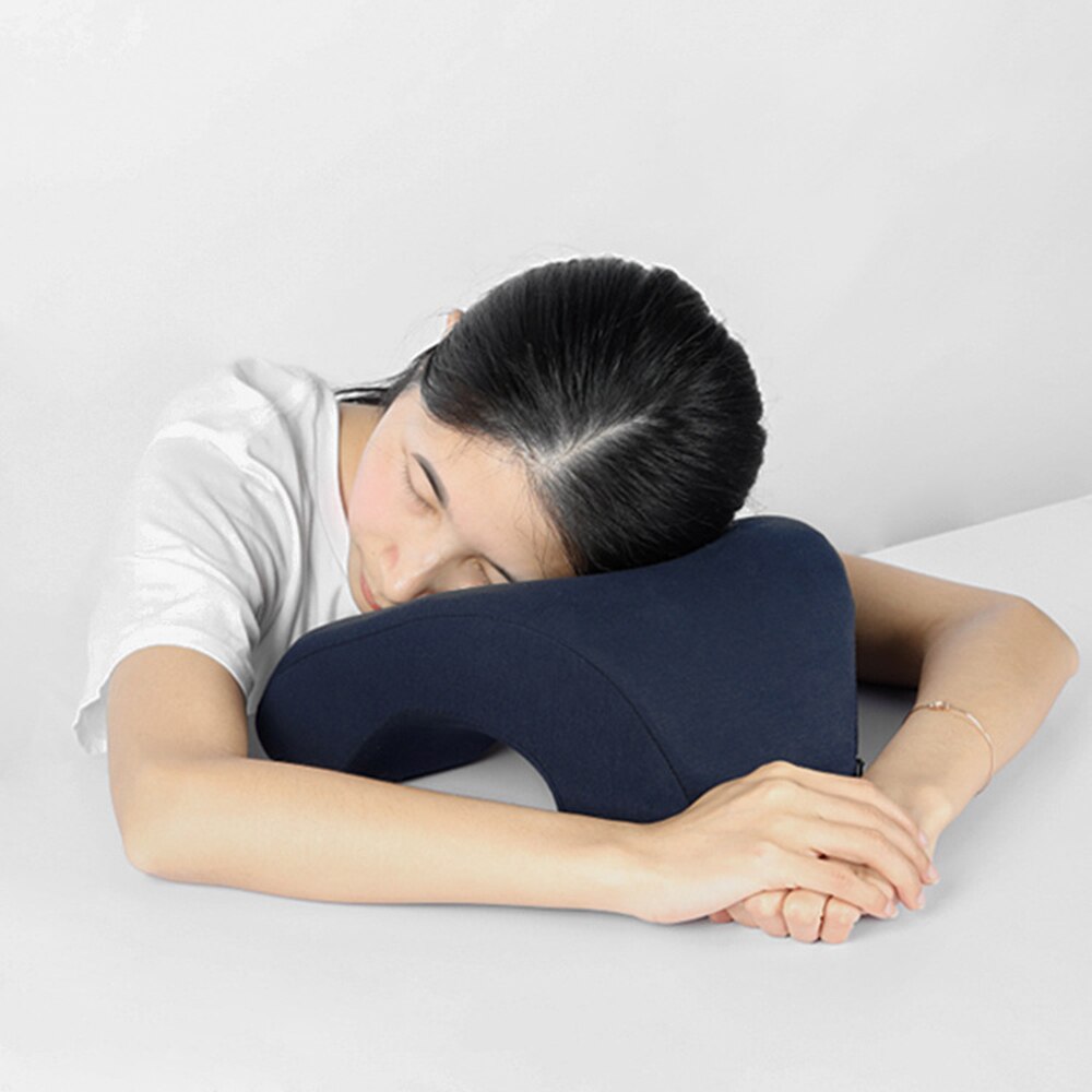 Almohada arqueada de espuma viscoelástica, almohadas arqueadas para aliviar el dolor de cuello, hombros, espalda y brazos, para el hogar, oficina y coche