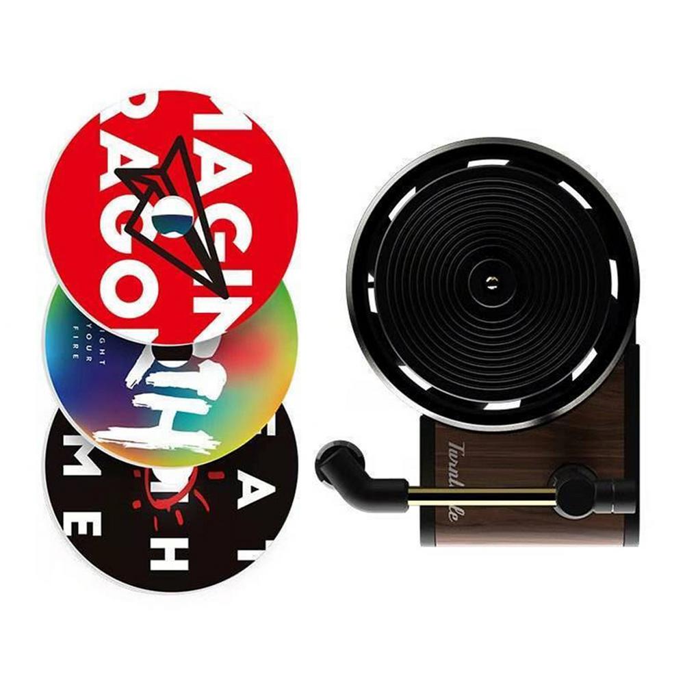 Platine Phonographe Voiture Diffuseur de Parfum Désodorisant de Voiture Avec 3 pièces Remplacer Aromathérapie Feuille Tourne-disque Voiture Parfum Cli