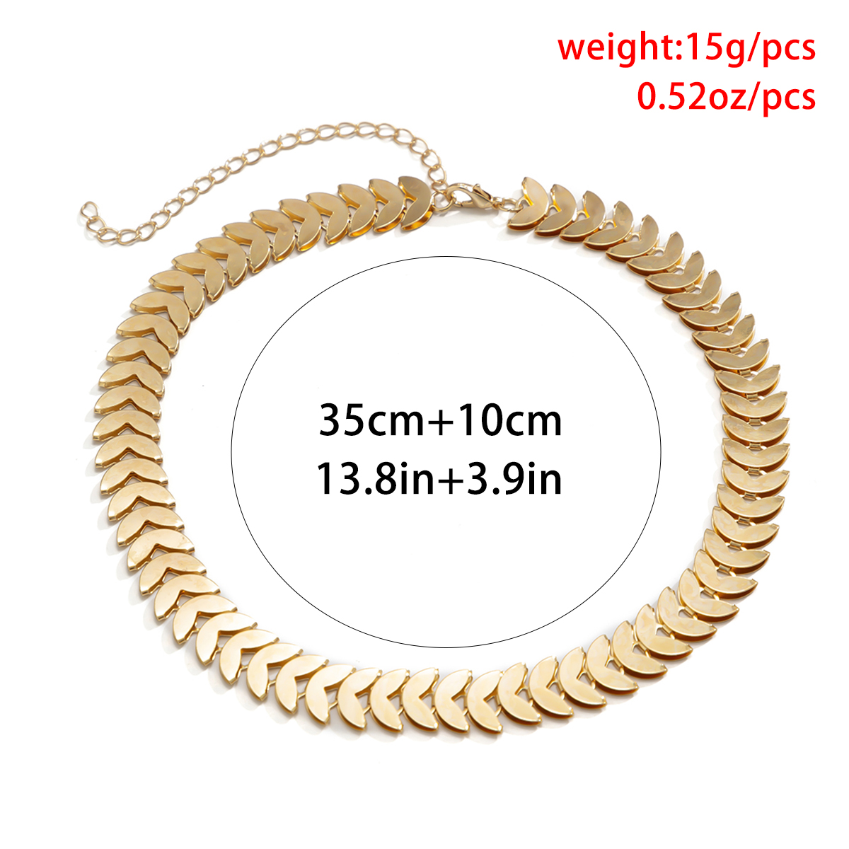 Lacteo Trendy Gold Color Petals Shape Short Neck Chain Necklace Choker for Women Jewelry Collar Clavicle Necklaces Party