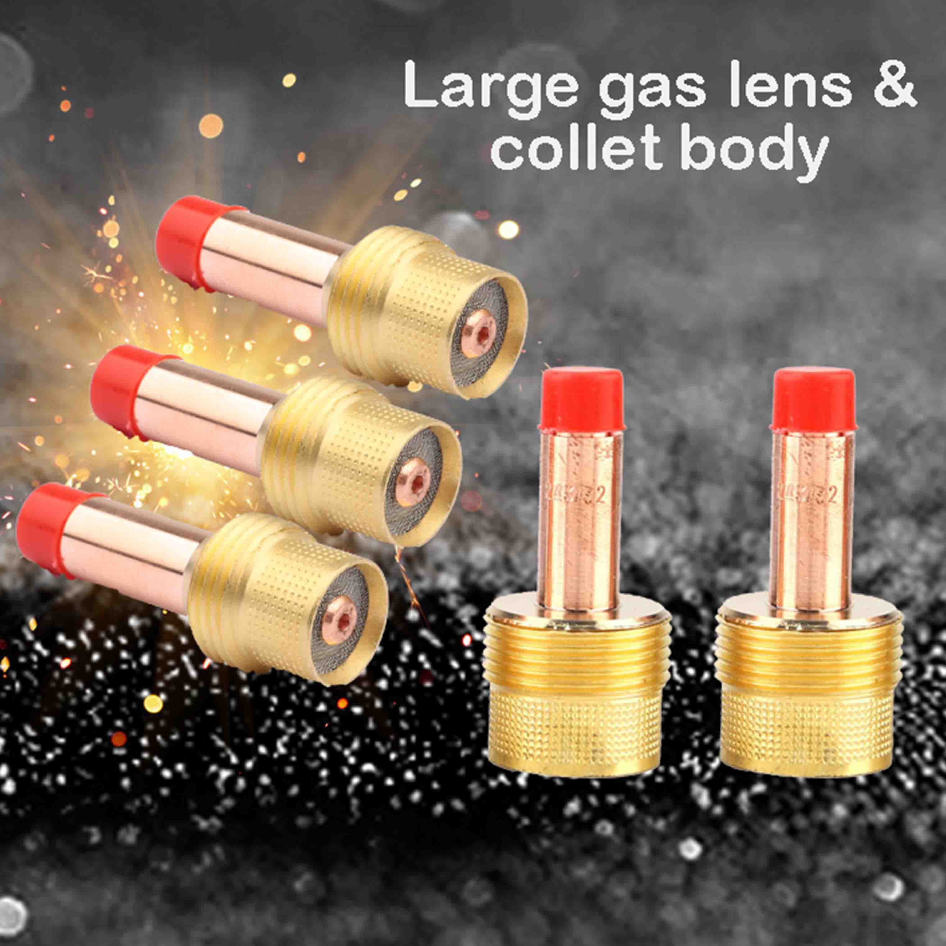 5 Stks/partij Grote Gas Lens Collet Body 45V Wp17 Wp18 Wp26 Gas Lens 2.4 Mm Tig Lassen Accessoires Consumbles sr 17 Sr 18 Sr 26