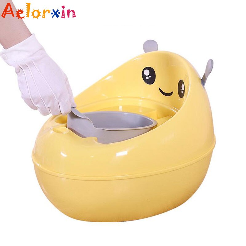 Orinal portátil de dibujos animados para bebé, de entrenamiento con respaldo cómodo asiento de inodoro, olla de bebé para niño y niña, orinal de inodoro,