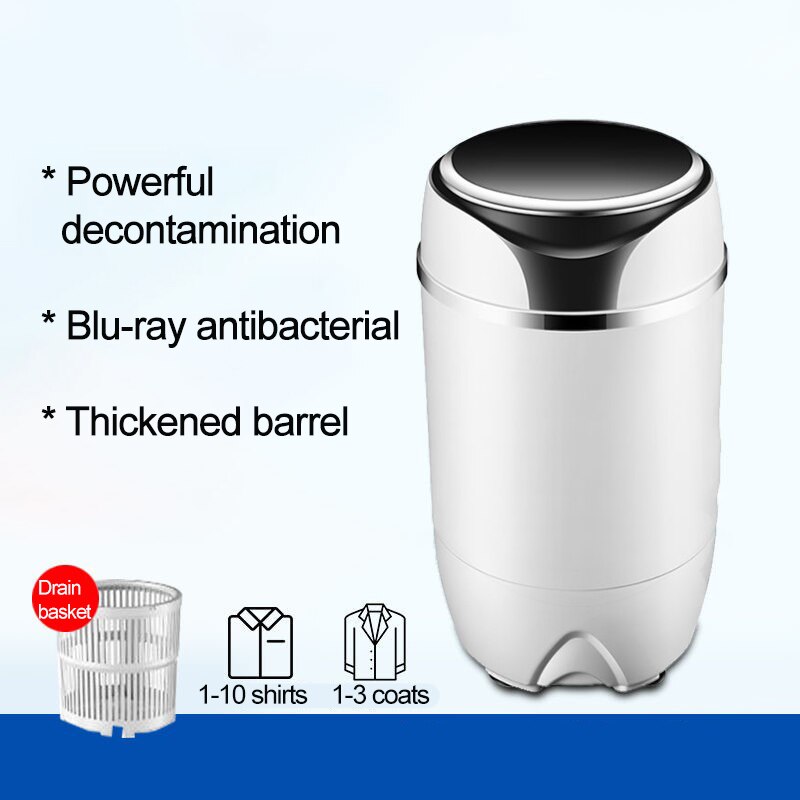 2.8Kg Single Cylinder Home Washing Machine Semi-automatic Mini Clothes Washer Stainless Steel Buckets Elution integrated 220v