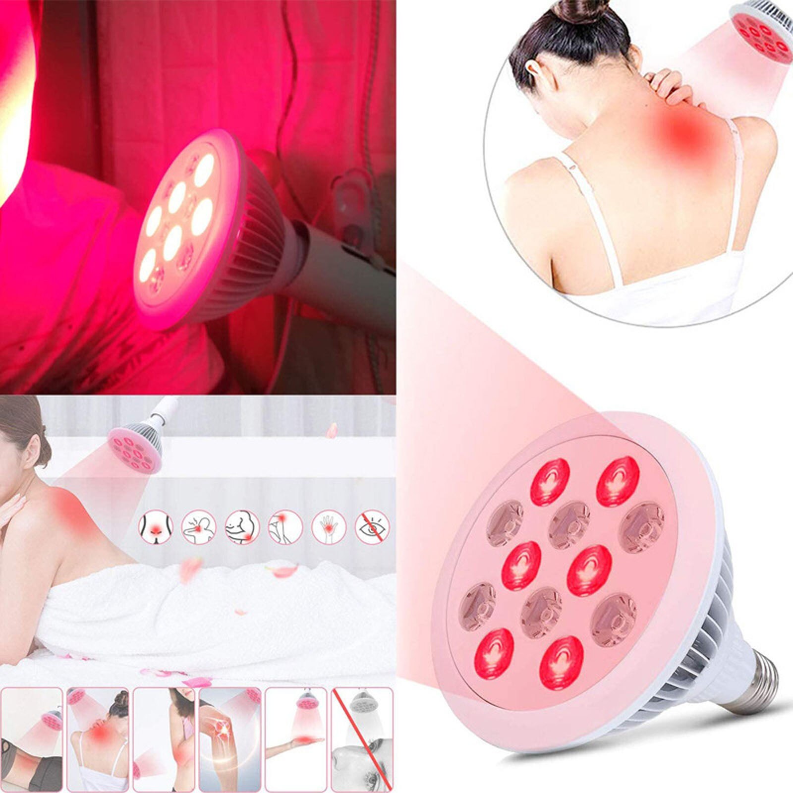 Red Light Lamp 24w Therapy Lamp Led Infrared Light Therapy Device 660nm 850nm Infrared Combo For Pain Relief Health Care #3