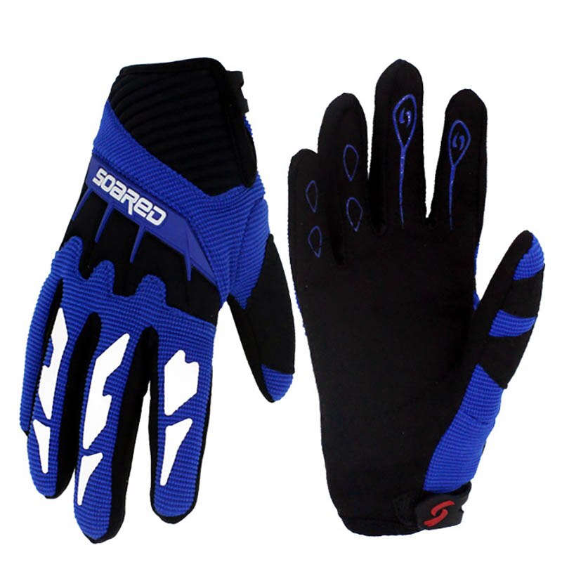 Children Skating Gloves Full Finger Adjustable Quick-release Handwear Outdoor Sportswear Accessories, 3-12 Years Old LQ4857: Blue / S