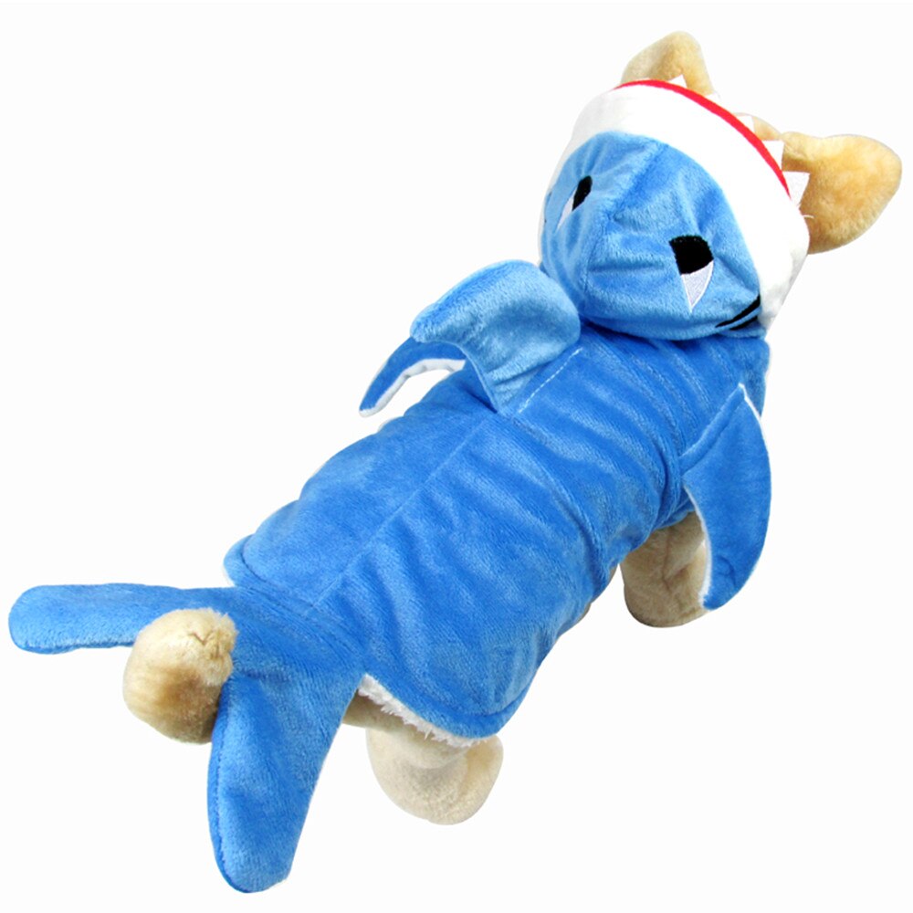 Super Dikke Haai Pet Hond Kleding Winter Kleine Hond Pyjama Puppy Hond Hoodies Coat Chihuahua Yorkies Halloween Huisdier Kostuum
