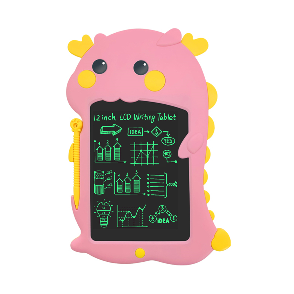 Cartoon Electronic Drawing Board LCD Screen Writing Tablet Digital Graphic Drawing Tablets Electronic Handwriting Pad Board+Pen: Pink mml single