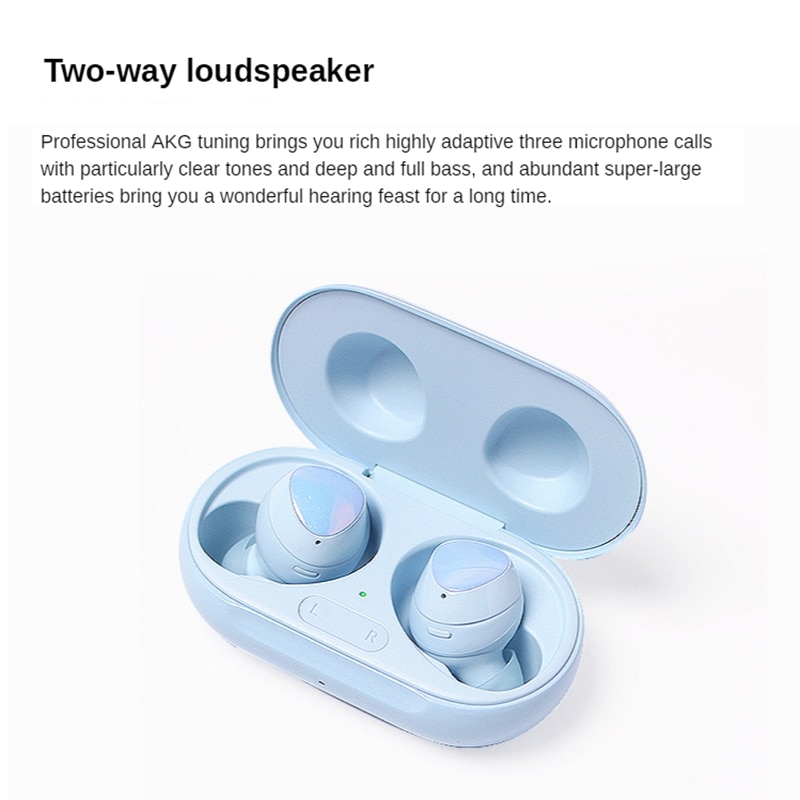R175 intelligens trådlöst bluetooth headset vattentätt touch sport hörlurar brusreducering med laddningsbox