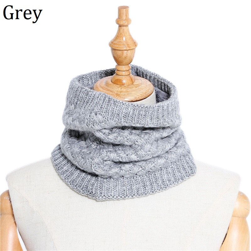Chauffe-col écharpe en tricot pour femme | Écharpe hiver pour femme, tricoté, enfant, femme, col anneau, châles, Tube enveloppe, écharpes pour femme: Grey