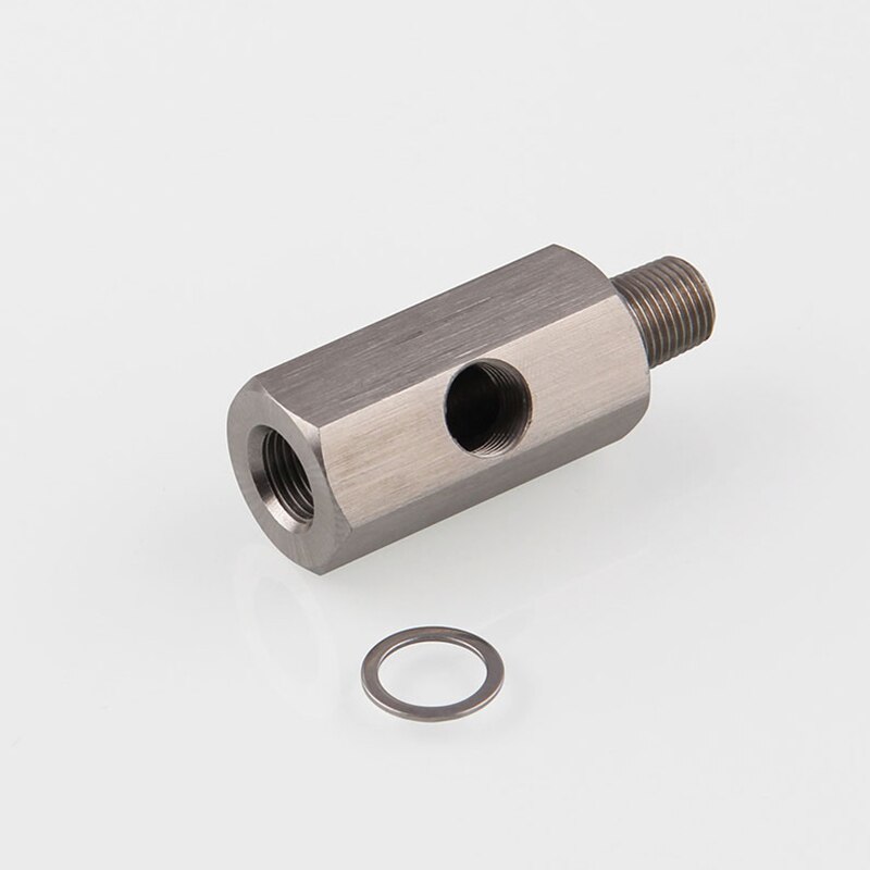 1/8 NPT Oil Pressure Sensor Tee Adapter – 3-Way Stainless Steel Fitting For Turbo & Gauge
