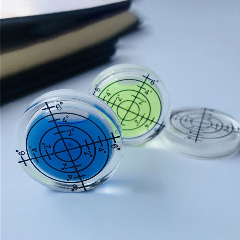 1/3pcs Spirit Level Bubble 32mm X 7mm Mini Round Bullseye Leveller Boat Caravan Tile Precision Leveling Bubble With Scale Green