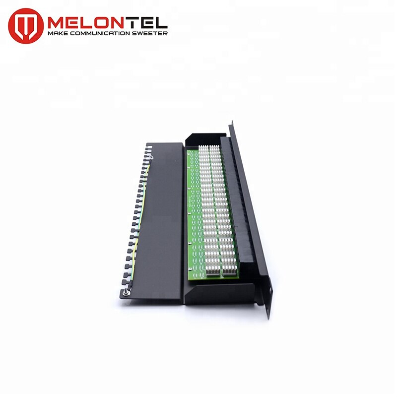 MT-4004 19 Inch Rack Mount Type 1U 50 Port Cat3 RJ11 Telephone Patch Panel With Dual IDC