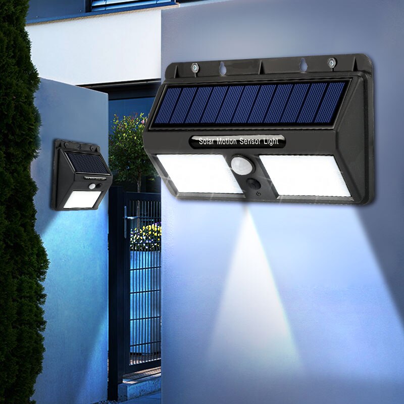 Waterproof PIR Motion Sensor Solar Light 20 30 48 60 96 LED Rechargeable Security Solar Lamp Outdoor Emergency Wall Light