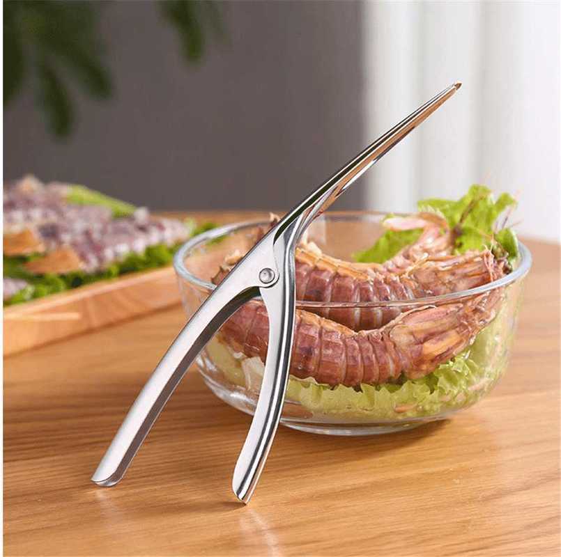 Éplucheur de crevettes en acier inoxydable, pince à éplucher les crevettes, les écrevisses de cuisine, éplucheur de fruits de mer, Gadget