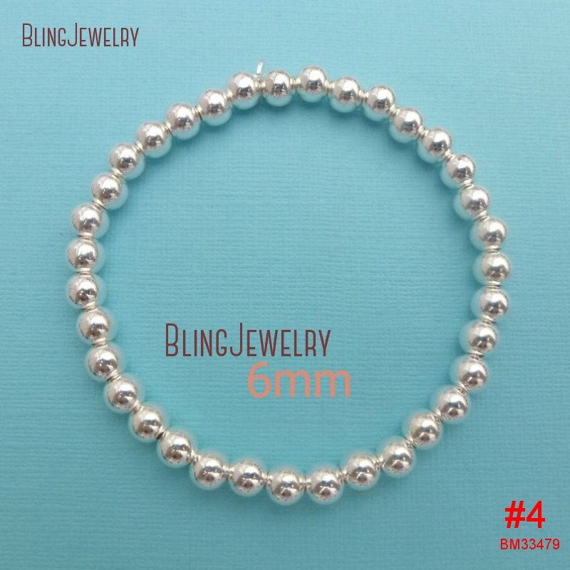 delicato Bracciale in Oro Rosa Riempito in Argento sterlina pila perlina Sfera in Rilievo del Braccialetto di Stirata BM33718