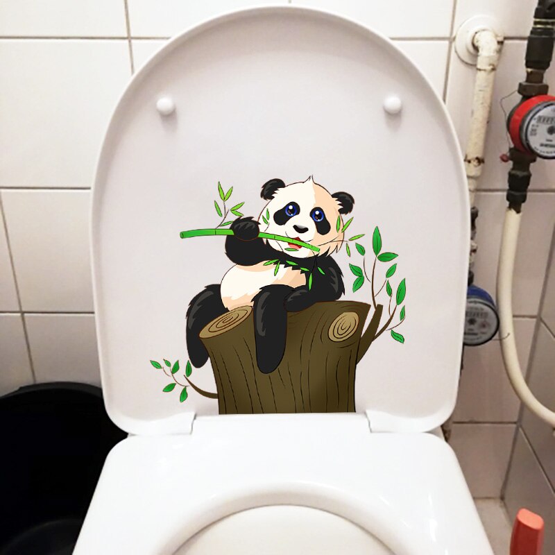 Yoja 22.7 × 21cm søte panda hjemme barnerom veggklistremerker personlighet soverom wc dekorasjon  t1-2674