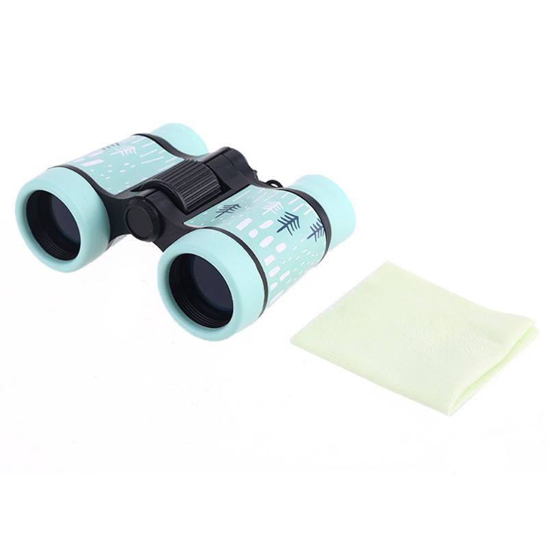 4x30 Binoculars Plastic Children Colorful Lightweight for Kids Contemporary Styling Compact Eyepiece Optical: green