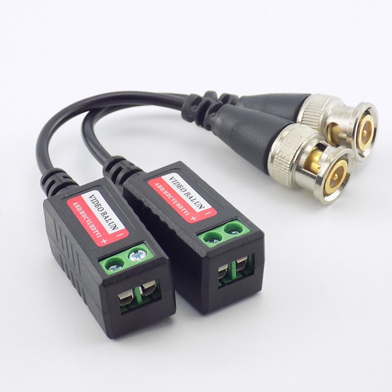 10 stk 20 stk 3000ft afstand utp abs plast cctv kamera video balun stik passiv transceivere bnc han kabel kat 5 adapter