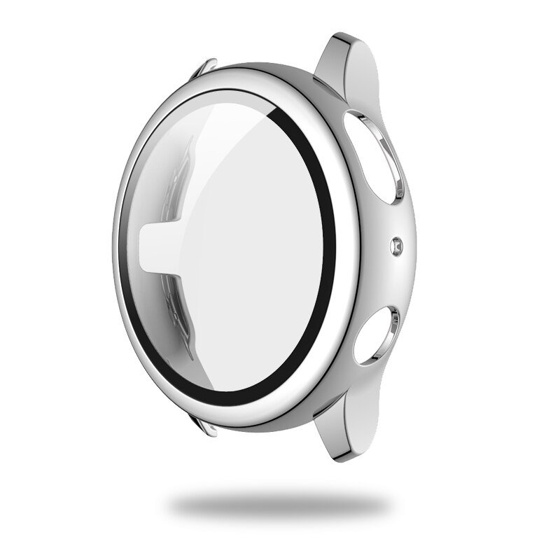 Pc plating + beschermhoes gehard glas voor samsung galaxy watch active 2 44/40mm bescherming active 2 44/40mm beschermhoes: D / 40mm