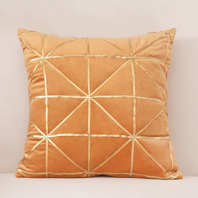 Housse de Coussin en velours 45x45cm Taie D'oreiller Classique Coussins Couvre Fournitures de Maison Taille Housse de Coussin Décontracté Taie D'oreiller: YELLOW