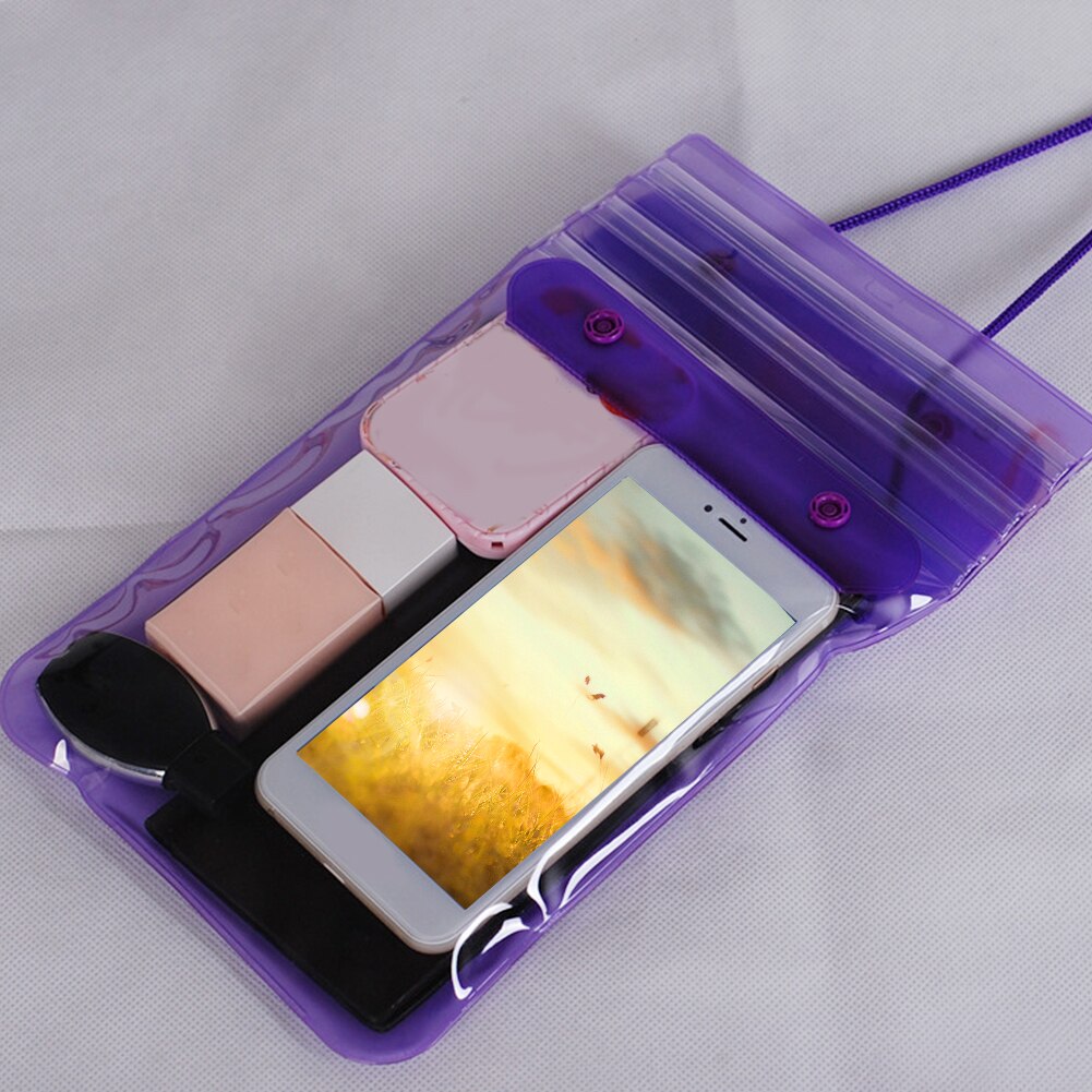 Waterproof Dry Keys Wallets Cosmetics Songkran Festival Swimming Bag Beach Rafting With Straps Dirtproof Phone Storage Outdoor: Purple