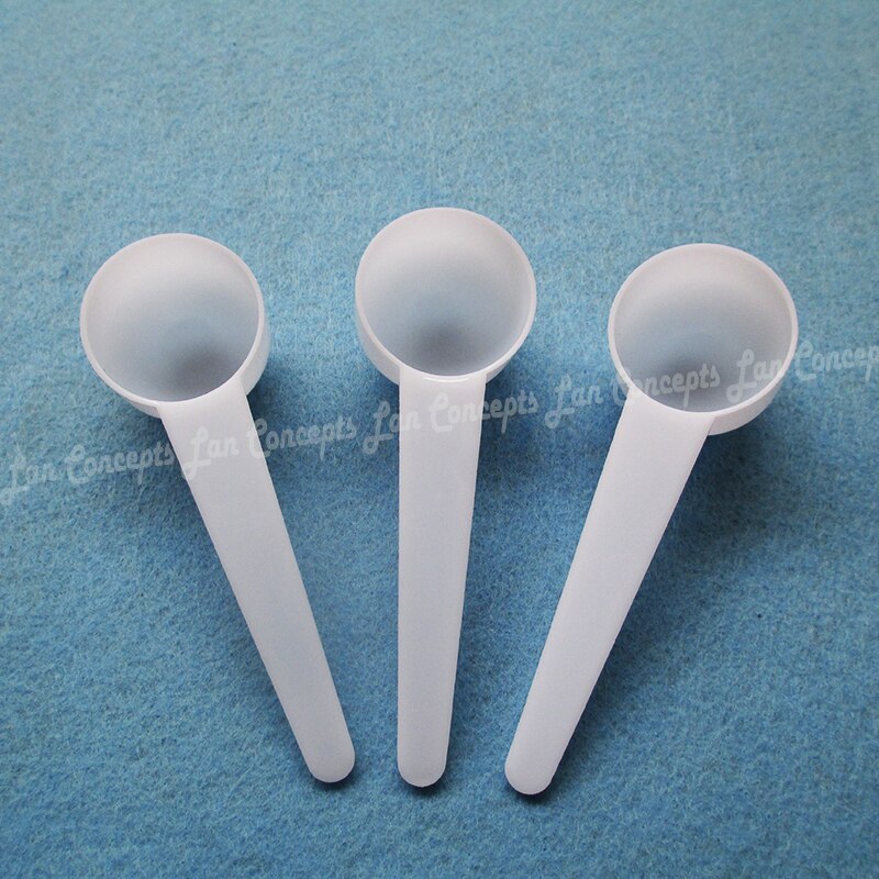 100pcs/lot 7.5g gram / 15ML Plastic Scoop PP Measuring Spoon - 100X32X26.5mm white
