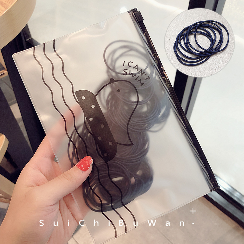 100 Uds. Banda elástica para el cabello para mujer, coleteros, sombreros, bandas de goma, diadema para niñas, accesorios para el cabello FS-008: Lavanda