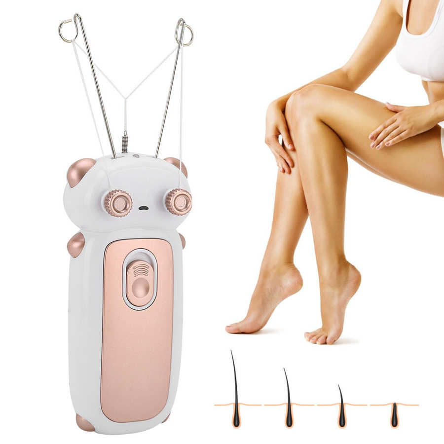 Epilator Voor Vrouwen Elektrische Facial Ontharing Machine Huishoudelijke Body Gezicht Katoenen Draad Epilator Scheerapparaat Bikini Trimmer