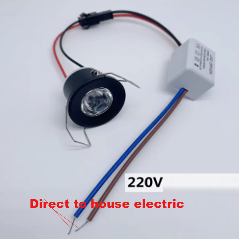 Mini Spot LED Encastrable pour le Plafond, Éclairage d'Armoire, 3W, 220V, DC 12V, Trou de 28mm