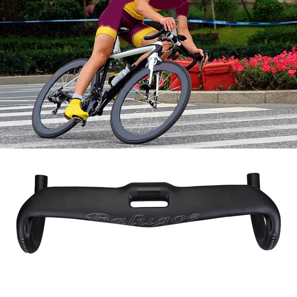 Balugoe Bicycle Bar Mountain Bike Bicycle Curved Handle Carbon Fiber Handle Integrated Bending Handl