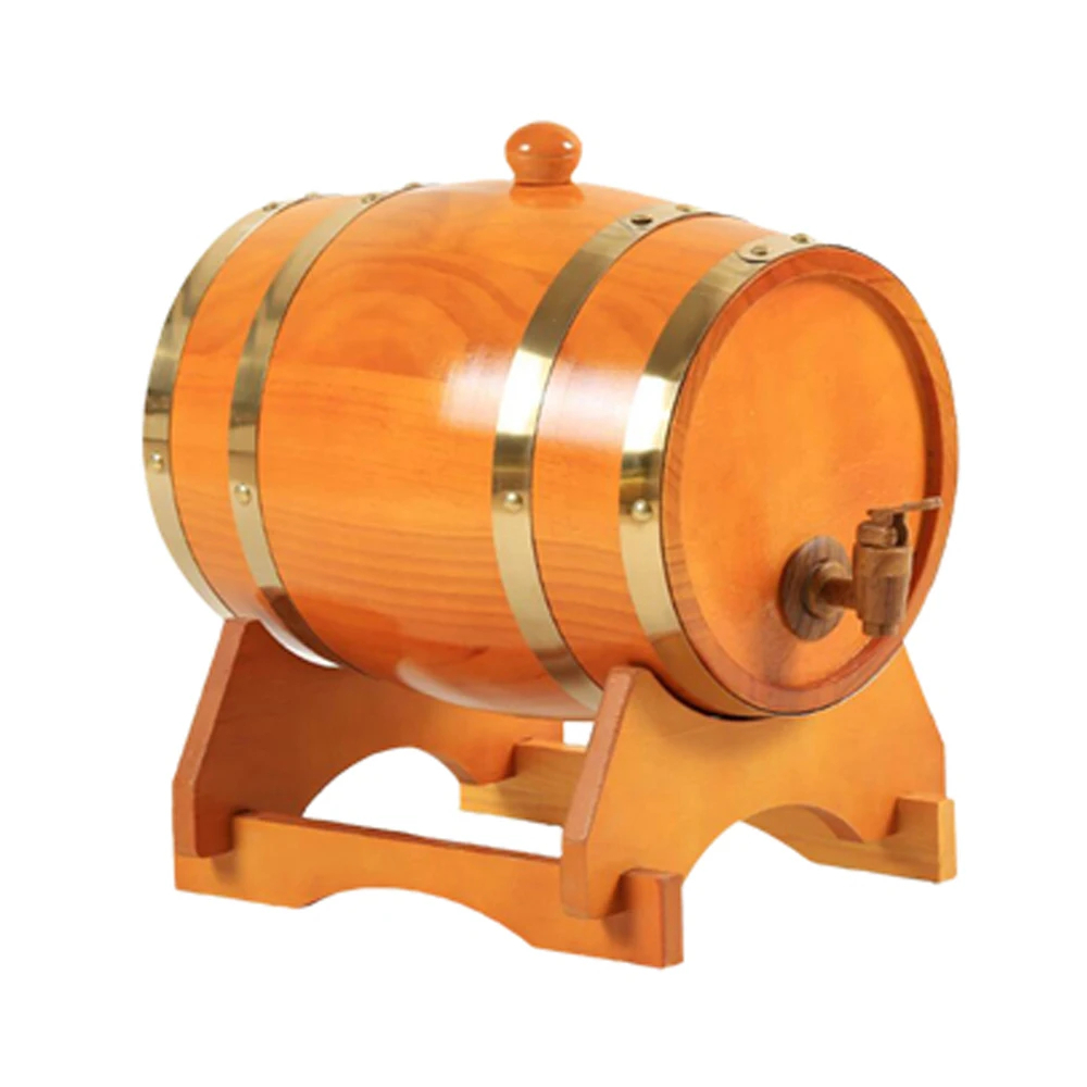 3l trætønder vintage egetræ ølbrygning værktøjer tap dispenser til romkande whisky vin bar værktøjer hjemme whisky tønde karaffel: Lysegrøn