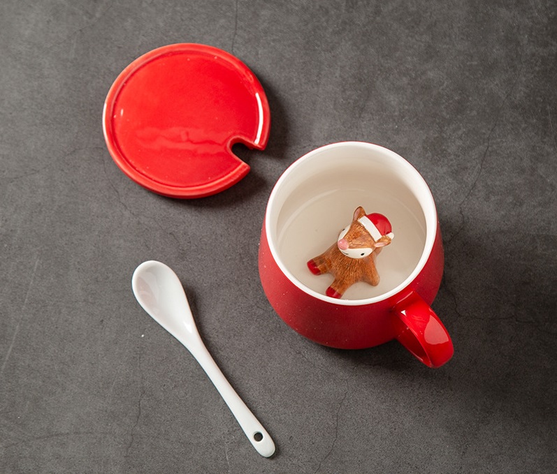 Kubek świąteczny kreatywność 3D kubeczek kartonowy bałwan ełk kubki robić kawy mleka kubek śniadaniowy kubki na herbatę wody kubek na sok materiały biurowe: MULTI