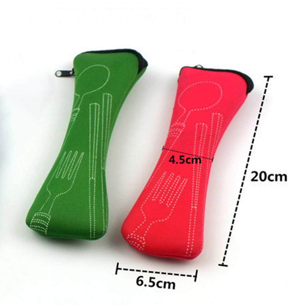 Borsa portaposate da 20 cm Stoviglie Panno con cerniera design Custodia Forchetta Cucchiaio Bacchette Ufficio campeggio Viaggio Utensile da viaggio Custodia da trasporto