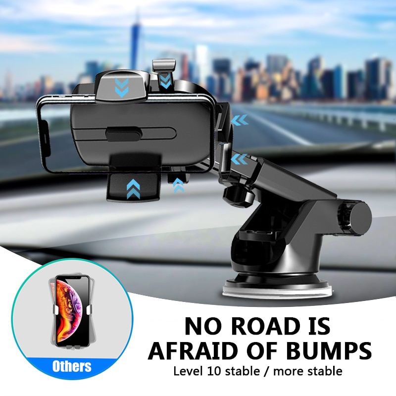 LISM Sucker Car Phone Holder Mobile Phone Holder Stand in Car No Magnetic GPS Mount Support For iPhone 12 11 Pro Xiaomi HUAWEI