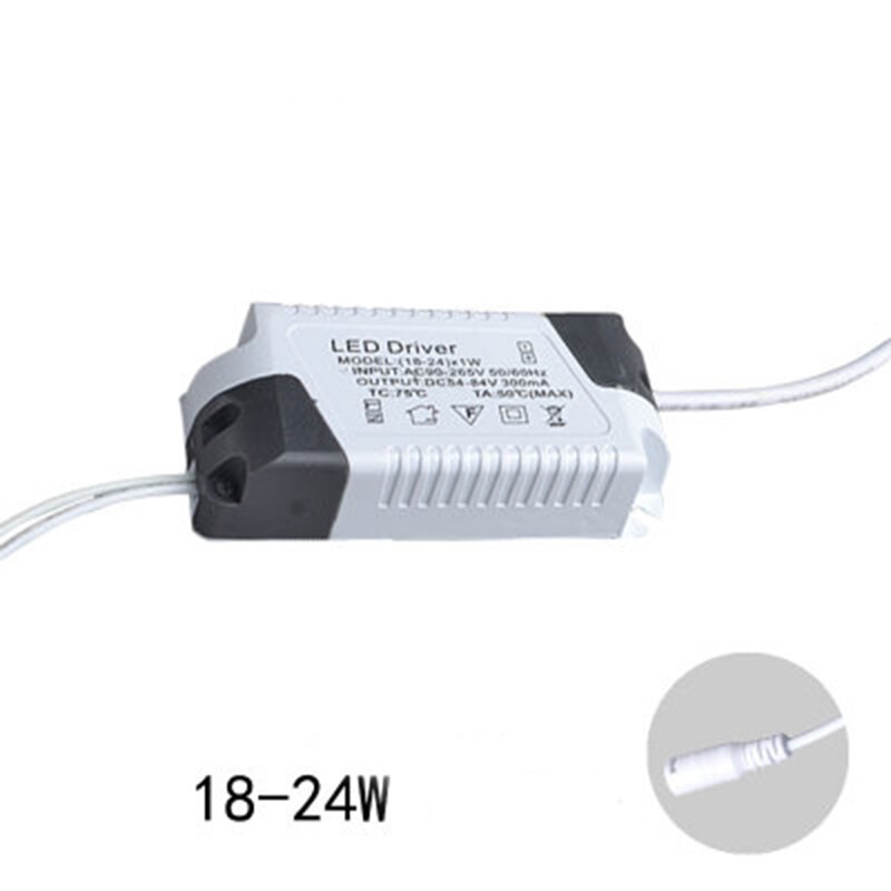 Ac dc transformer led driver strømforsyning 3w/4-7w/8-12w/12-18w/18-24w 280ma leds høj ydeevne og simpel installation: 18-24w