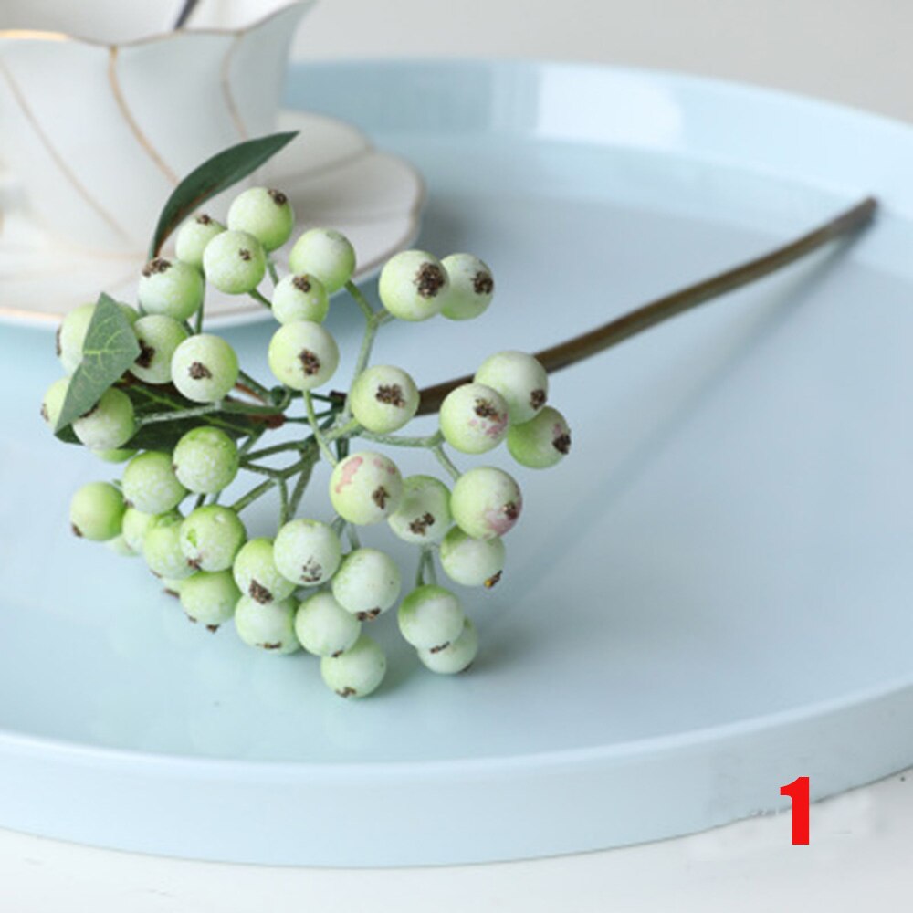 1PC Mini Nep Groene Plant Berry Boeket Kleine Bessen Schuim Fruit Nep Cherry Kunstbloem Feestartikelen Woondecoratie: 1