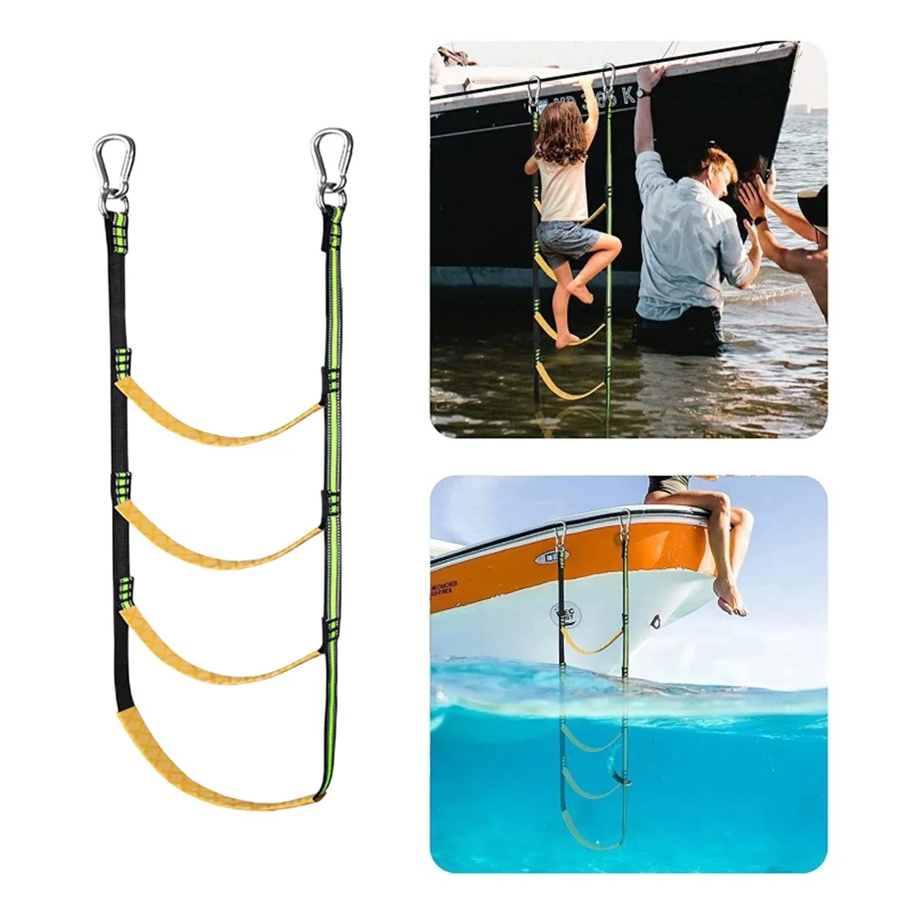 Boat ladder Boat rope ladder Auxiliary boarding rope ladder 3/4/5 reusable portable nylon boat ladder