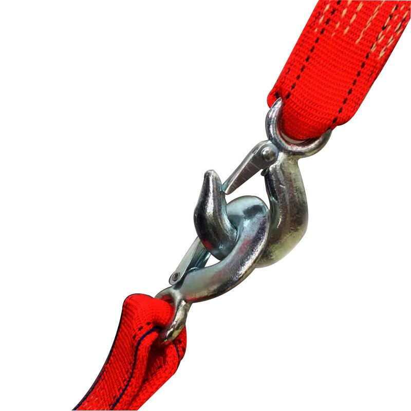 4M Heavy Duty 5 Ton Car Tow Cable Towing Pull Rope Strap Hooks Van Road Recovery