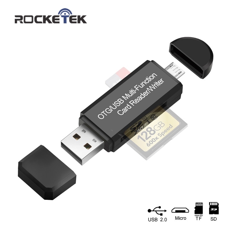 Rocketek usb 2.0 memory card reader OTG android adapter cardreader for micro SD/TF microsd readers laptop computer