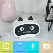 Multifunctionele Creatieve Draadloze Bluetooth Speaker Cartoon Draagbare Outdoor Mini Wekker Kleine Audio Student Slaapzaal