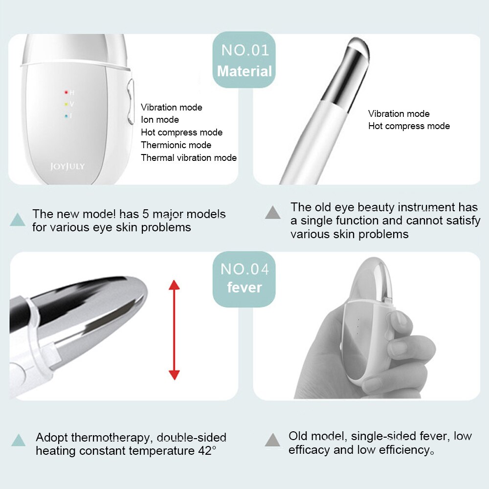 Eye Massager Ionic Eye Lift Anti Aging Machine Face Lift Huidverstrakking Ogen Zakken Remover Galvanische Spa Massage Apparaat Voor gezicht