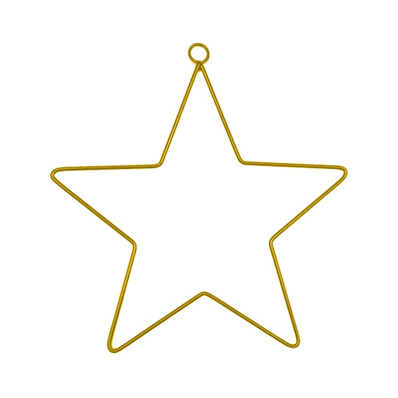 Anneaux en fer forgé avec cadre de couronne d&#39;étoiles en fil métallique, anneaux en macramé pour capteur de rêves fait à la main, de nouvel an, Q84D