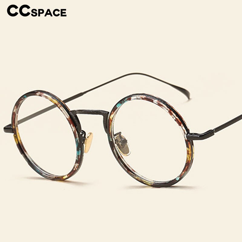 49248 Retro Round Plastic Titanium Glasses Frames Ultralight Men Women Optical Computer Glasses