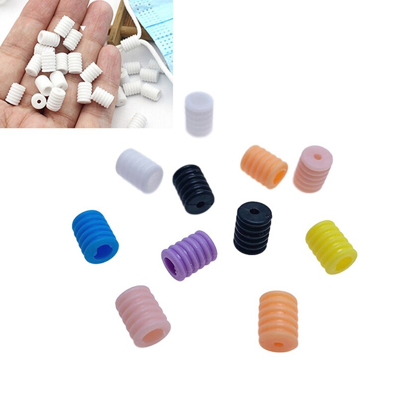 50PCS Adjustable Drawstrings Cord Locks Non Slip Stopper Mask Lanyard Buckle