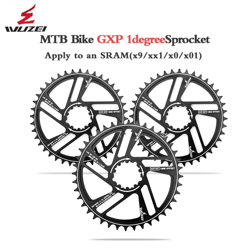 Wuzei Mountainbike Gxp Kettingbladen 30/32/34/36/38/40/42T Offset 1Mm Tandwielen 8/9/10/11/12 Speed Mtb Crankstel Onderdelen Voor Sram