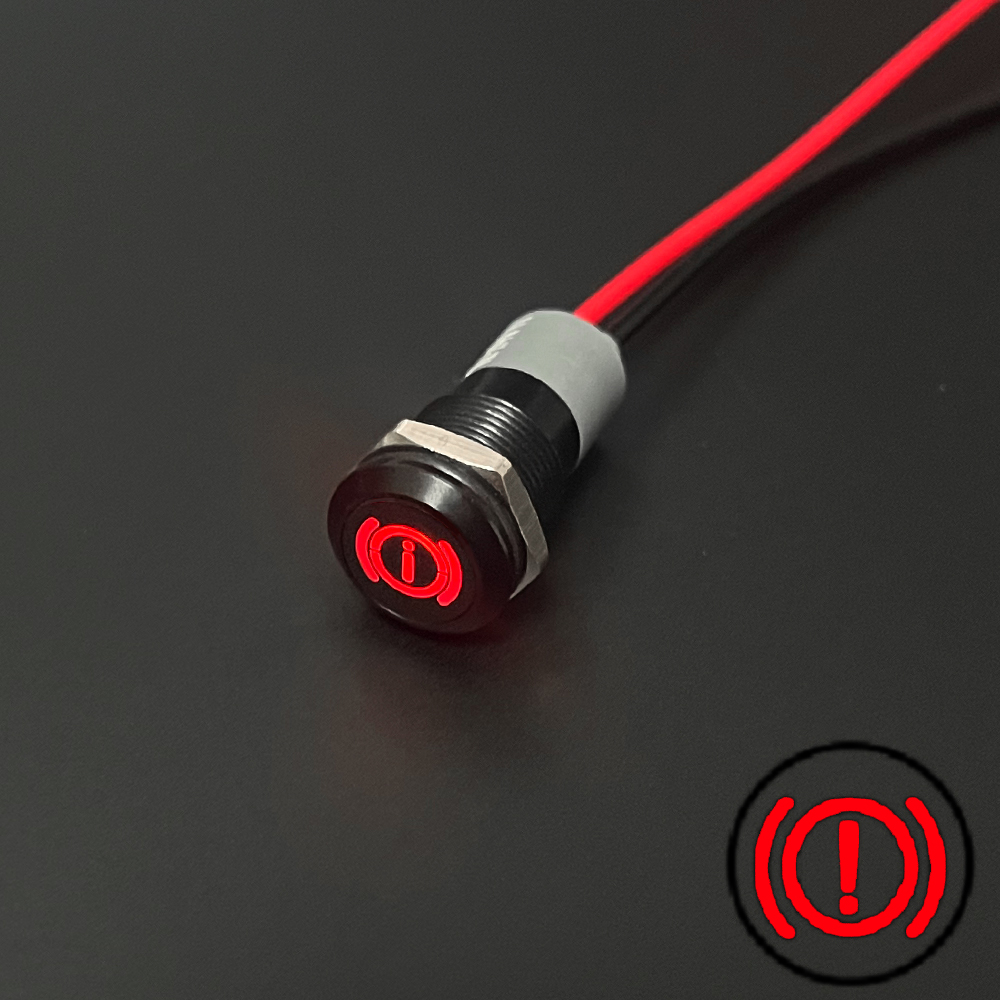 8/12/14MM Black Housing Metal Indicator Light Waterproof Car LED Pilot Signal Lamp Panel Dashboard Warning 12V 24V Customization