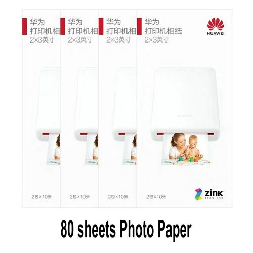 6000 förpackningar 20 ark huawei zink 2*3 tum självhäftande fotoprinterpapper för huawei fotoskrivare  cv80: 80 ark