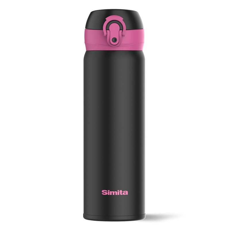 Simita Thermos Shaker Flasche Tragbare Sport Wasser Flasche 500ML Gerade Tasse Isoliert Vakuum Glaskolben Bunte Reise Becher